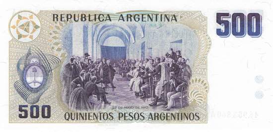 Argentinien p316 500 Pesos 1984